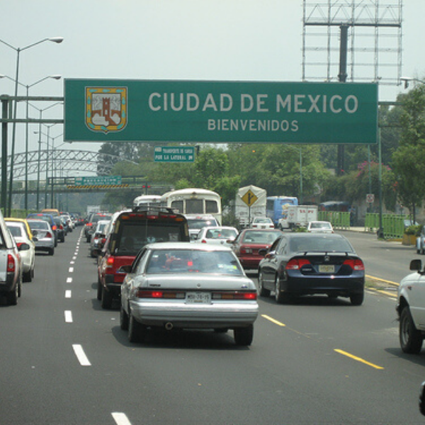 Manejando por la ciudad de México