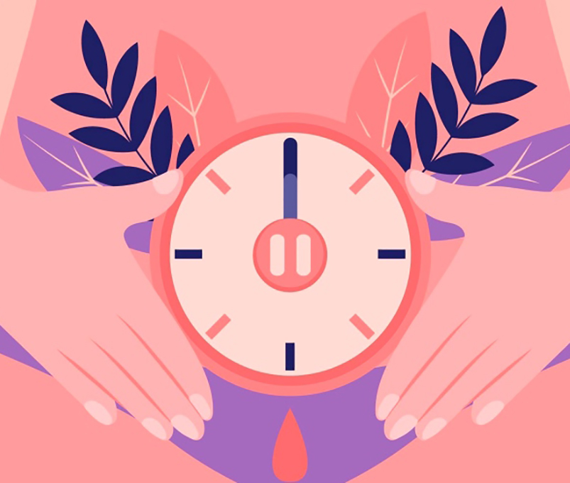 animación que representa la menopausia